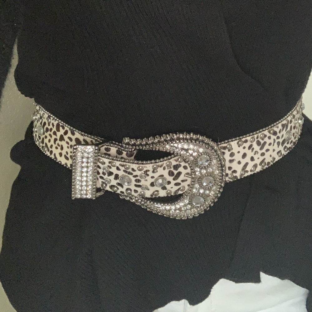 Christine Alexander leather cowhide Western belt